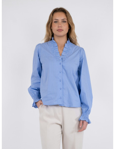 NEO NOIR BRIELL STRIPE SHIRT