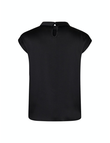 NEO NOIR-FLEUR DRAPY SATIN BLOUSE NEO NOIR-FLEUR DRAPY SATIN BLOUSE