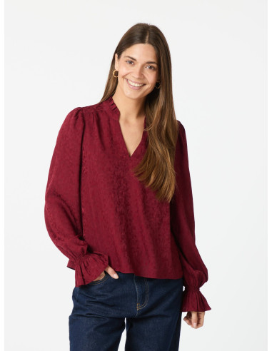 NEO NOIR-AMARA JACQUARD DOT BLOUSE NEO NOIR-AMARA JACQUARD DOT BLOUSE