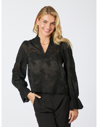 NEO NOIR-AMARA BIG EMBROIDERY BLOUSE NEO NOIR-AMARA BIG EMBROIDERY BLOUSE