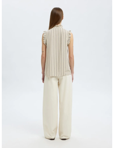 SELECTED - VIVA SL RUFFLE STRIPED SUN... SELECTED - VIVA SL RUFFLE STRIPED SUN...