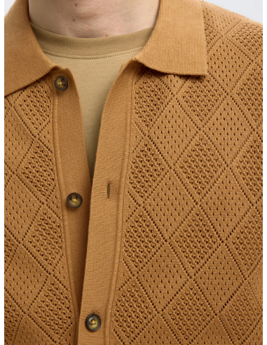 SELECTED - ARCO SS KNIT STRUCTURE POLO SELECTED - ARCO SS KNIT STRUCTURE POLO