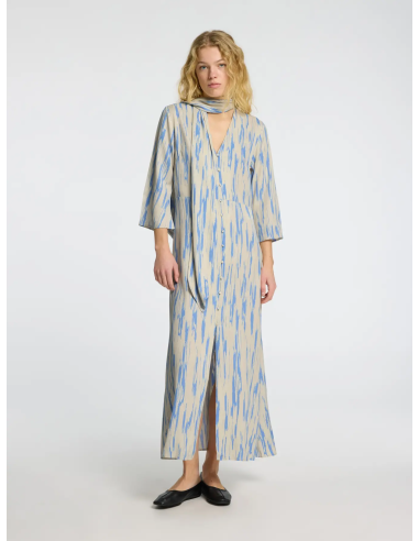 SELECTED - BAELA 3/4 AOP ANKLE DRESS SELECTED - BAELA 3/4 AOP ANKLE DRESS