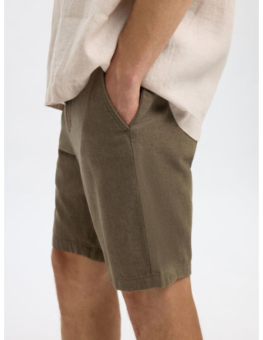 SELECTED - BRODY LINEN SHORTS SELECTED - BRODY LINEN SHORTS