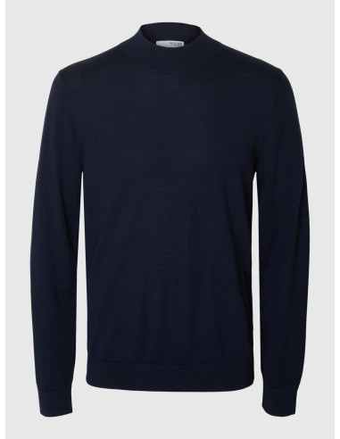 SELECTED - TRAY LS KNIT MERINO MOCK NECK SELECTED - TRAY LS KNIT MERINO MOCK NECK