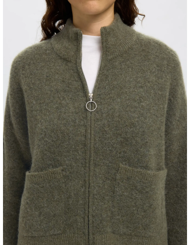 SELECTED - SIA RAS KNIT ZIPPER CARDIGAN SELECTED - SIA RAS KNIT ZIPPER CARDIGAN