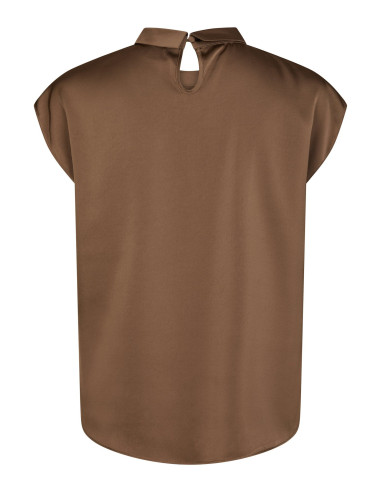 NEO NOIR - FLEUR DRAPY SATIN BLOUSE NEO NOIR - FLEUR DRAPY SATIN BLOUSE