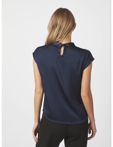 NEO NOIR - FLEUR DRAPY SATIN BLOUSE NEO NOIR - FLEUR DRAPY SATIN BLOUSE