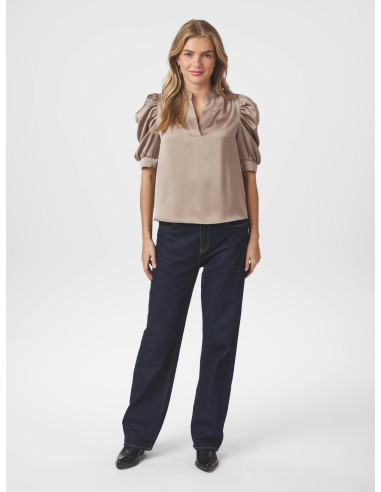 NEO NOIR - ROELLA HEAVY SATEEN BLOUSE NEO NOIR - ROELLA HEAVY SATEEN BLOUSE