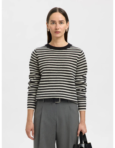 SELECTED - ANA KNIT WOOL O-NECK SELECTED - ANA KNIT WOOL O-NECK