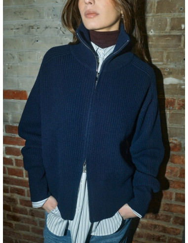 MOS MOSH -AMITY ZIP KNIT CARDIGAN MOS MOSH -AMITY ZIP KNIT CARDIGAN