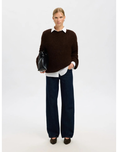 SELECTED - GABRIELLA LS KNIT NEW O-NECK SELECTED - GABRIELLA LS KNIT NEW O-NECK