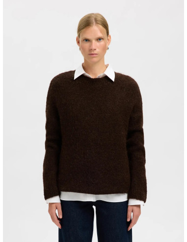 SELECTED - GABRIELLA LS KNIT NEW O-NECK SELECTED - GABRIELLA LS KNIT NEW O-NECK