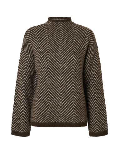 SELECTED - LULU HERRINGBONE HIGH NECK SELECTED - LULU HERRINGBONE HIGH NECK