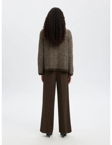 SELECTED - LULU HERRINGBONE HIGH NECK SELECTED - LULU HERRINGBONE HIGH NECK