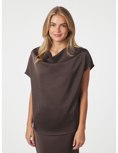 NEO NOIR - ANNABETH HEAVY SATEEN TEE NEO NOIR - ANNABETH HEAVY SATEEN TEE