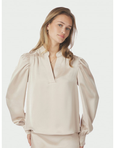 NEO NOIR - ROSSLYN HEAVY SATEEN BLOUSE