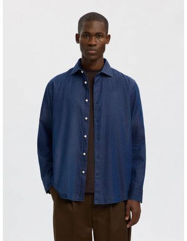 SELECTED - REGLEO DENIM LS SHIRT SPREAD