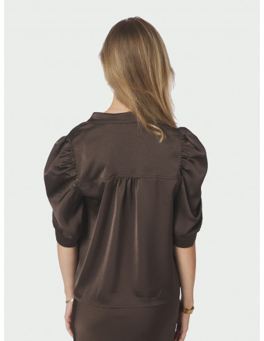 NEO NOIR - ROELLA HEAVY SATEEN BLOUSE