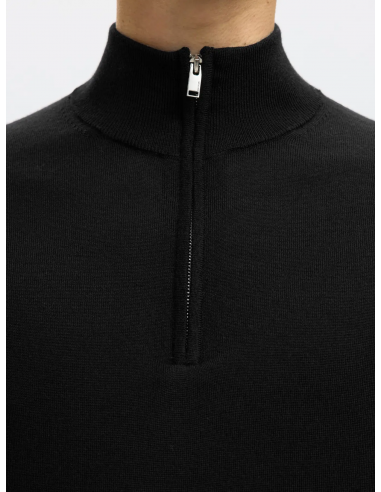 SELECTED - TRAY LS KNIT MERINO HALF ZIP