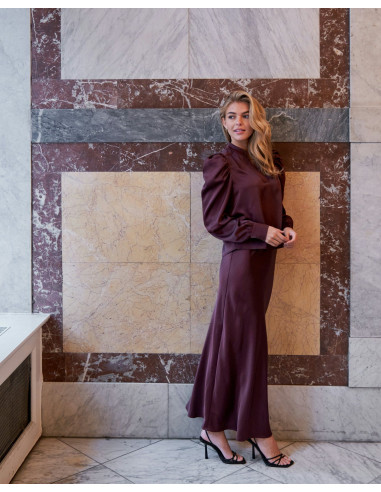 NEO NOIR - ROSSLYN HEAVY SATEEN BLOUSE