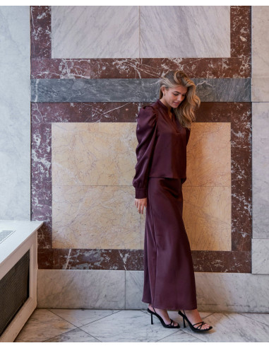 NEO NOIR - ROSSLYN HEAVY SATEEN BLOUSE