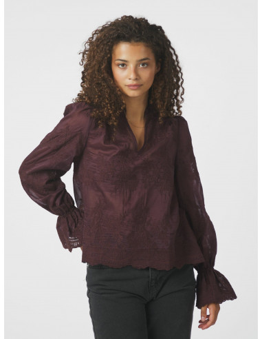 NEO NOIR - AMARA BIG EMBROIDERY BLOUSE