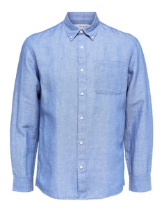 SLHREGRICK-LINEN SHIRT LS...
