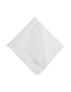 White Cotton Pocket Square