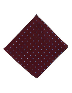 Burgundy With Blue Dots...