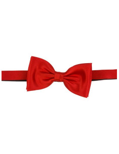 Red Solid Bow Tie Polyester