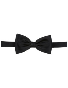 Black Solid Bow Tie Polyester