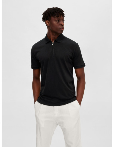 SLHFAVE ZIP SS POLO B SLHFAVE ZIP SS POLO B