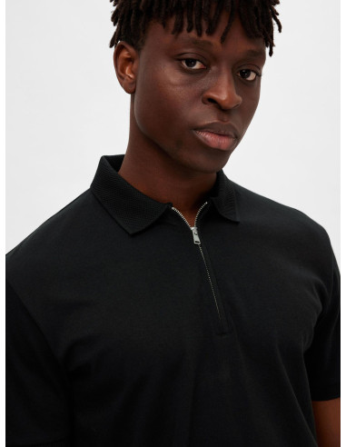 SLHFAVE ZIP SS POLO B SLHFAVE ZIP SS POLO B