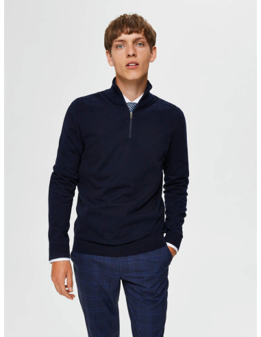 SLHBERG HALF ZIP CARDIGAN B NOOS SLHBERG HALF ZIP CARDIGAN B NOOS