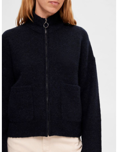 SELECTED - SIA RAS KNIT ZIPPER CARDIGAN SELECTED - SIA RAS KNIT ZIPPER CARDIGAN